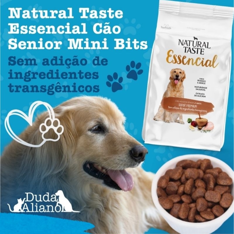 NATURAL TASTE SENIOR MINI BITS 10 1K | Shopee Brasil