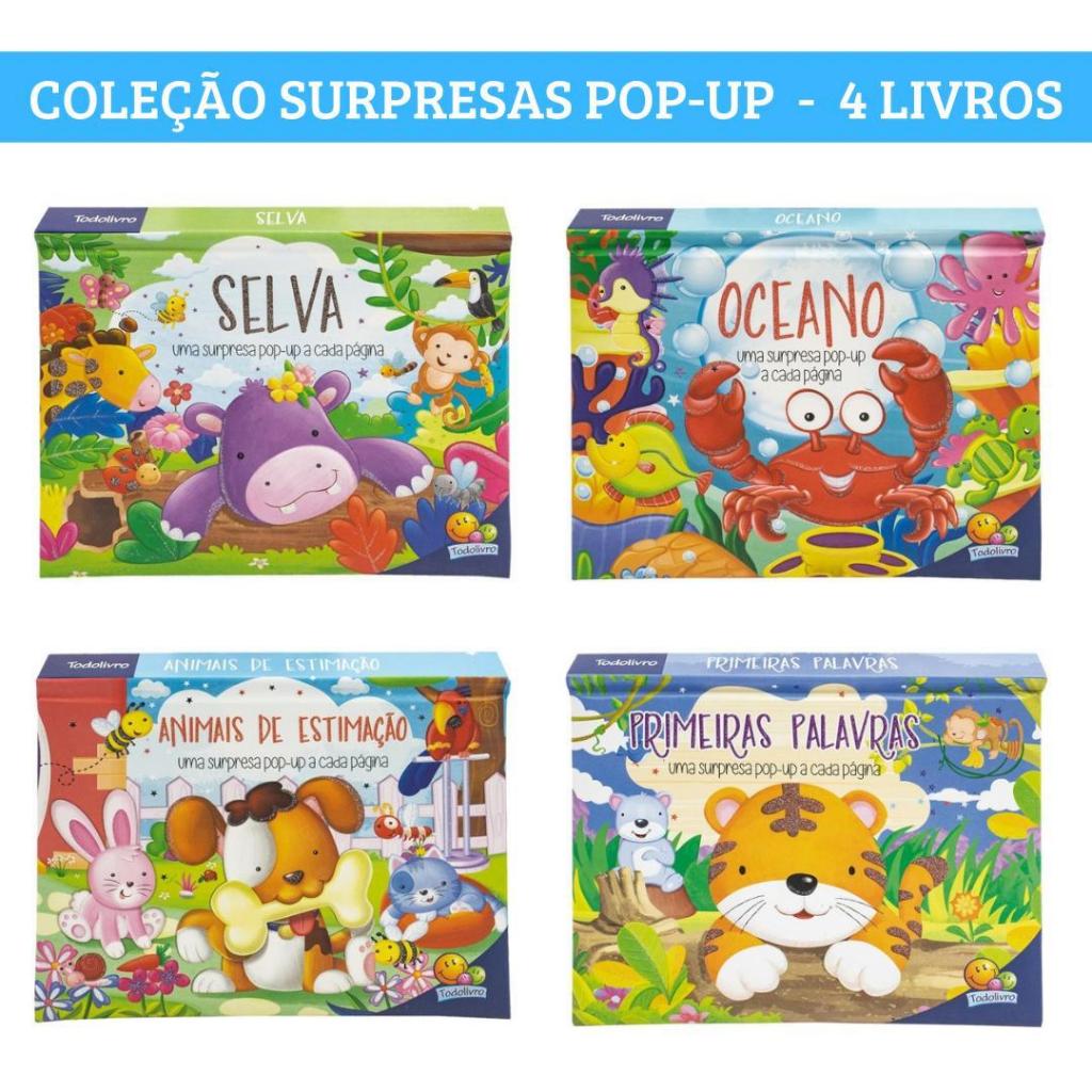 Coleção Surpresas pop-up - 4 livros de histórias infantis