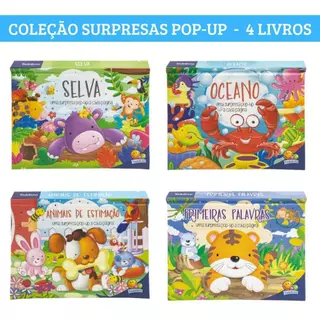Coleção Surpresas pop-up - 4 livros de histórias infantis