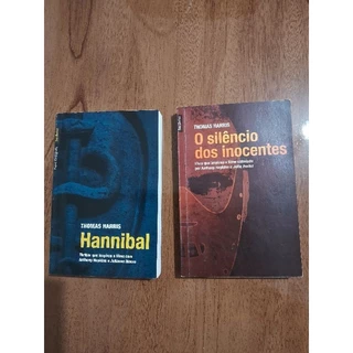 kit com 2 livros, o silêncio dos inocentes e hannibal