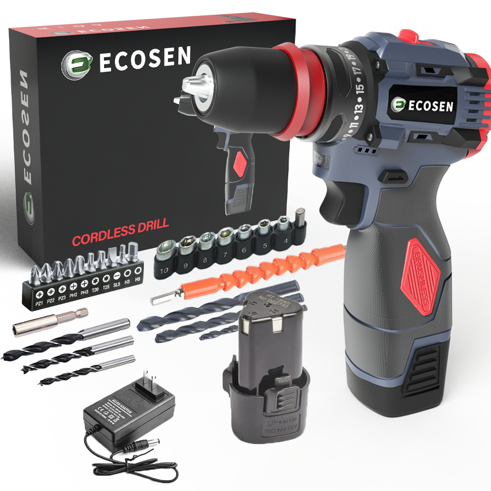 16.8V Parafusadeira 2 Baterias Furadeira Ferramentas sem escova