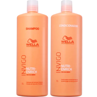 Kit Wella Pro Invigo Enrich Shampoo 1L + Condicionador 1L
