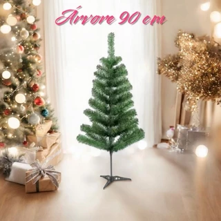 Árvore de Natal Canadense / Pinheiro Verde e Branco Média 90cm / Festa Decoração Casa Escritorio Envio em 24horas