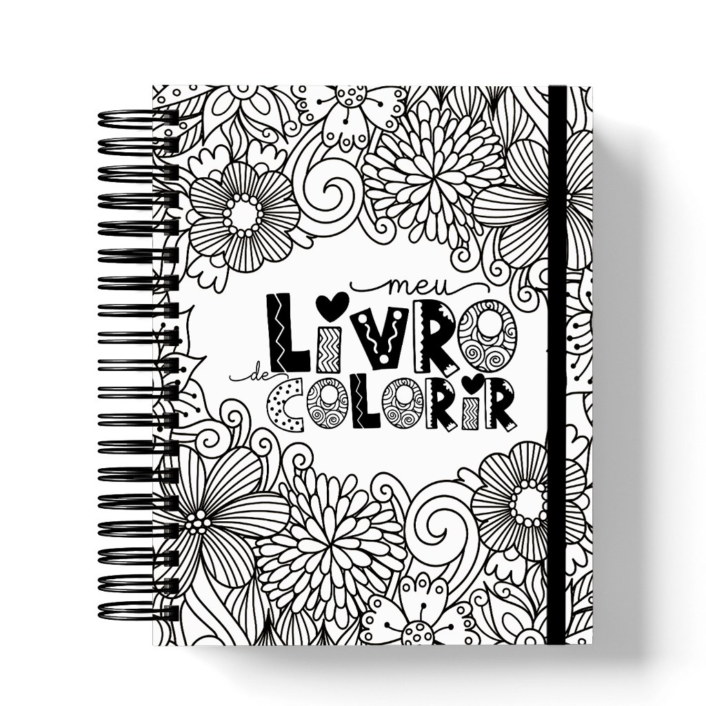 caderno de desenho para colorir