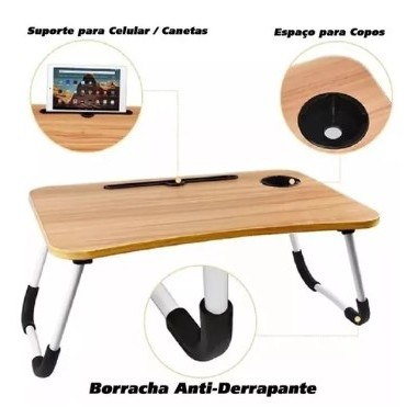 Mesa Suporte Para Notebook Dobrável Cama Sofá Articulada