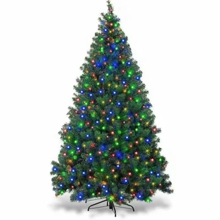 Árvore Natal 2,40Cm 2115 Galhos 930LED Colorida E Quente 110V