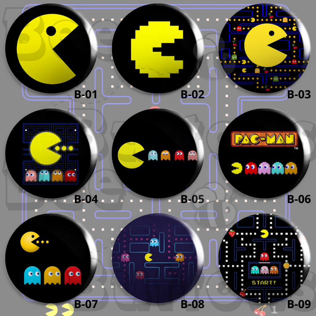 Bottons PAC MAN - Boton / Button / Botum / Broche / Pin - 3,8cm ...