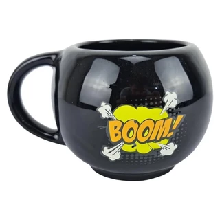 Caneca Formato Bola 3D Boom Bomba Porcelana 330ml Argila