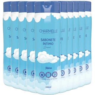 KIT 10 Sabonete Íntimo Sensual Talco Charmelle Controle De Odor