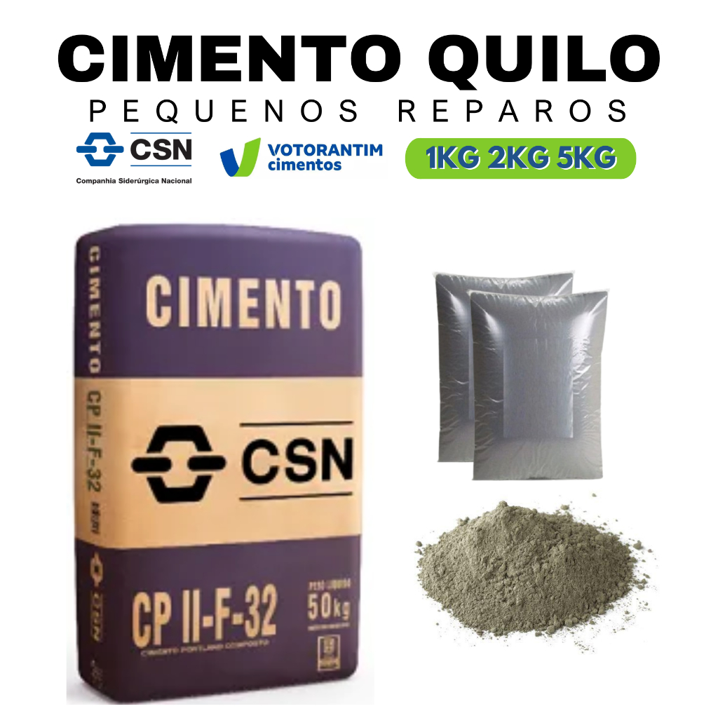 Cimentinho 5kg Cimento CP3 Pronto para Emboço Chapisco e Reboco ...