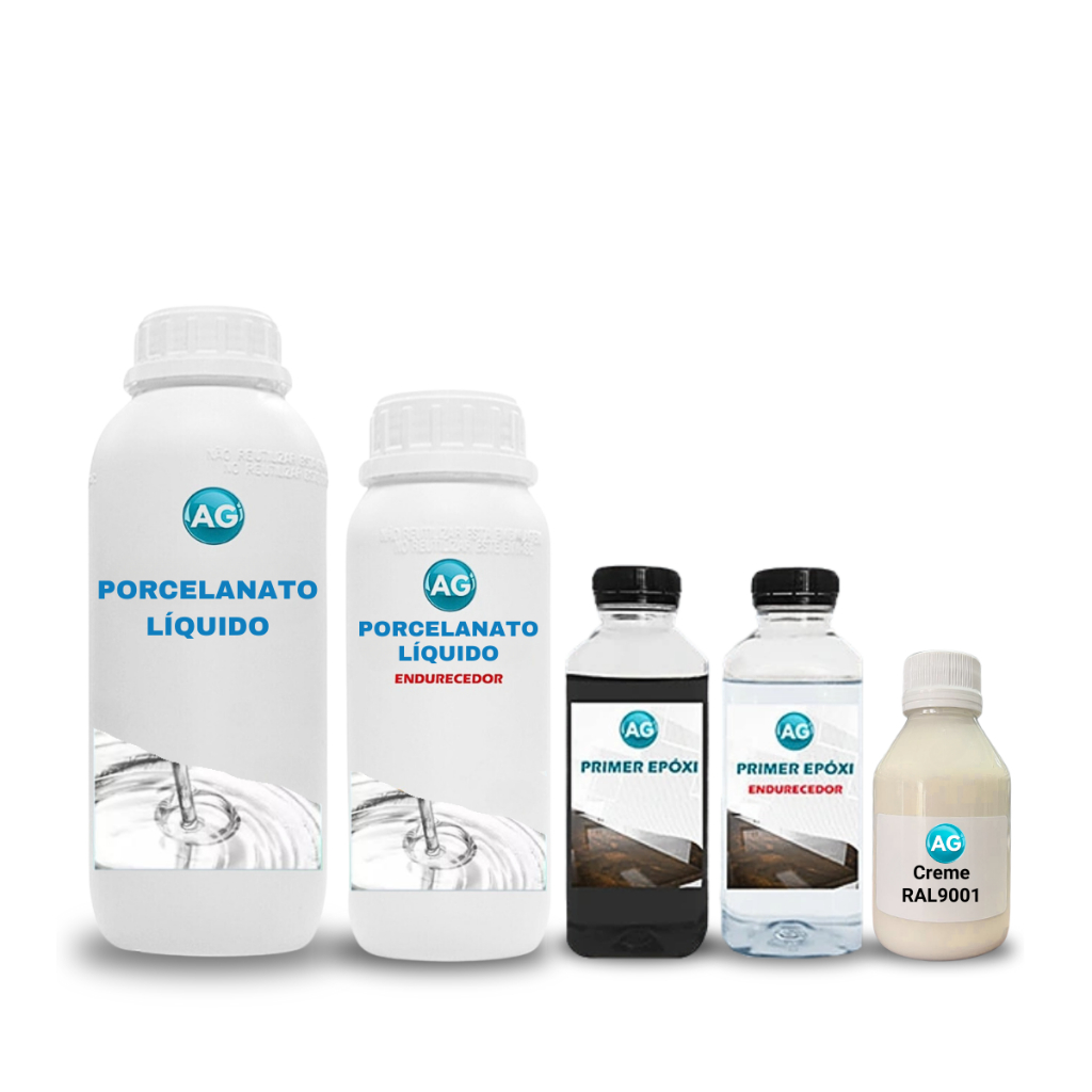 Kit Porcelanato Líquido Creme AG - RAL9001 por M²