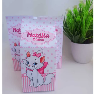 30 Caixa Milk Gatinha Marie - Lembrancinha Caixinhas Personalizada