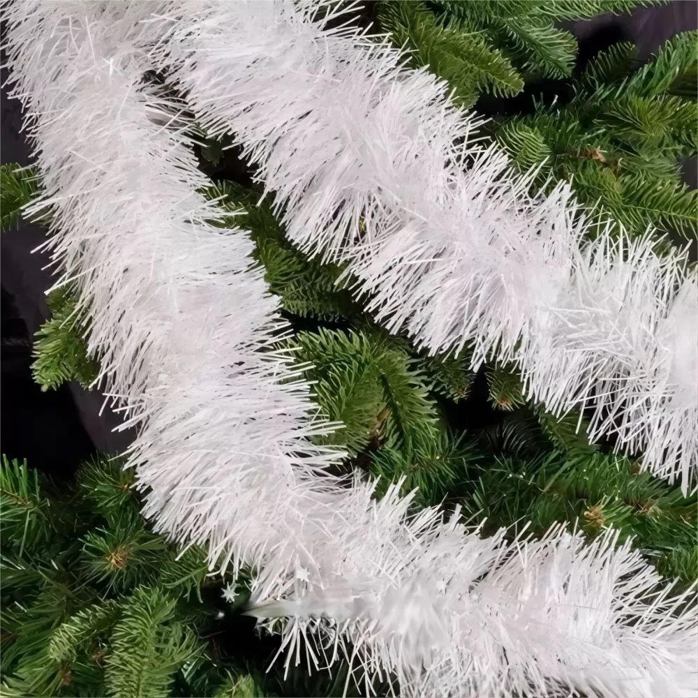 Kit 10 Festão Branco 2 Metros Enfeite Decoração Natal | Shopee Brasil