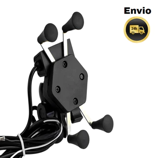 Suporte Para Motocicletas USB com Carregador - 360 Rotação em Oferta na Shopee