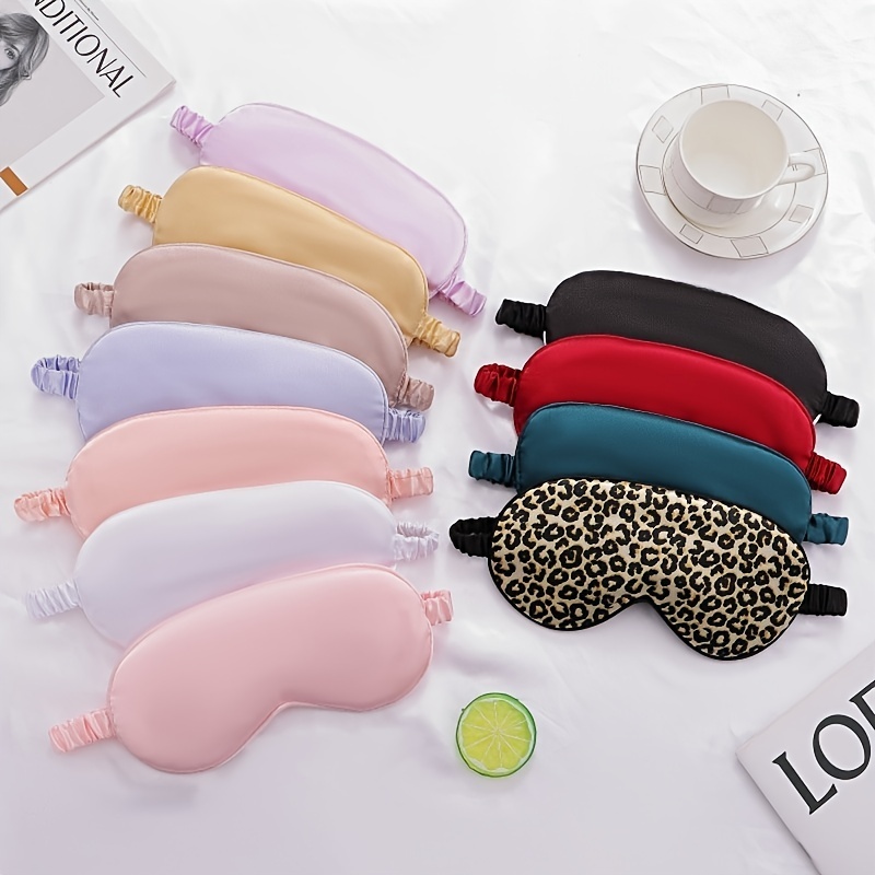 Máscara Tapa Olhos Kit Dupla Face De Seda Para Dormir Viajar Confortável Tecido Premium - Y-YZ04
