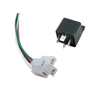 Relê Auxiliar Automotivo 4 Pinos Universal 12v 40a mais Chicote