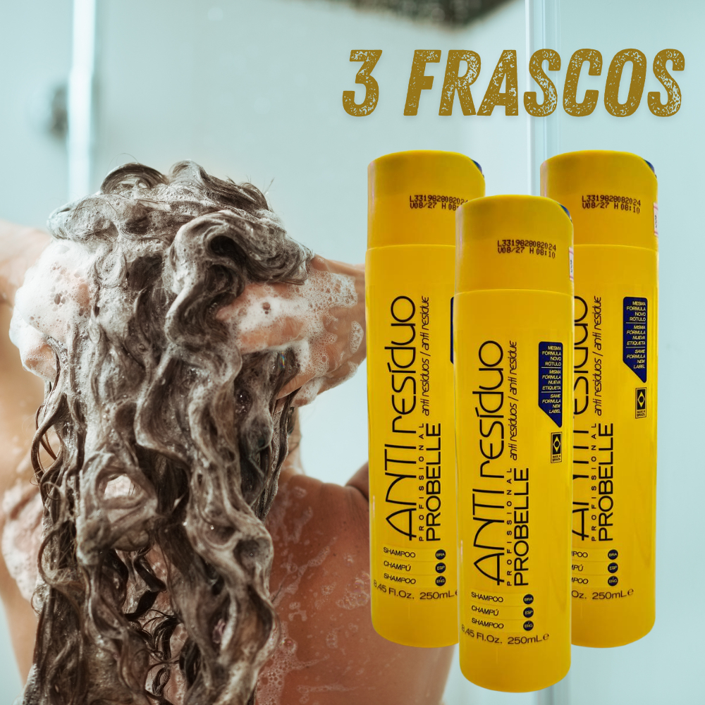 Shampoo Anti Resíduo Profissional 250ml Probelle | Shopee Brasil