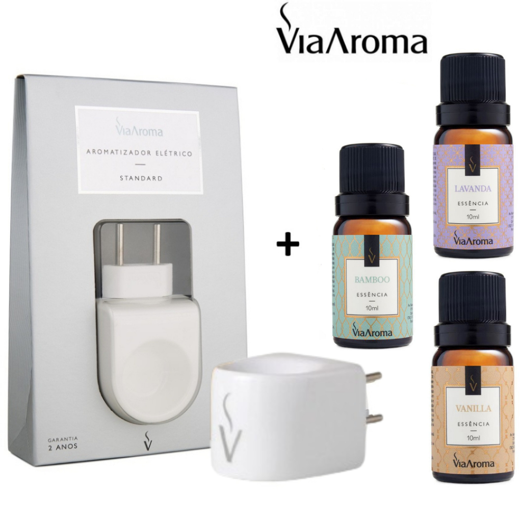 Difusor Aromatizador Elétrico Standard Via Aroma Com Essência Bivolt Difusor Aromaterapia