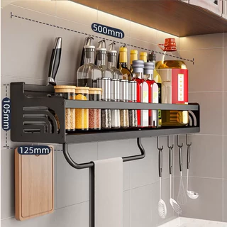 Prateleira De Parede De Alumínio Organizador De Temperos E Utensílios De Cozinha Pra Sua Casas Novas-envio imediato em Oferta na Shopee