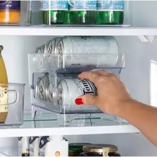 Organizador de Latas Armário Multiuso Geladeira Em Acrilico 6 Latas - Paramount