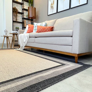Tapetes J Serrano Moldura 100x150: Elegância Premium Condomínio Luxo Área de Recepção Elite