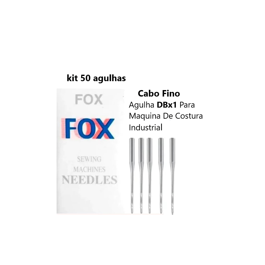 Kit Agulhas Para Maquina De Costura Reta Industrial Cabo Fino Dbx Shopee Brasil