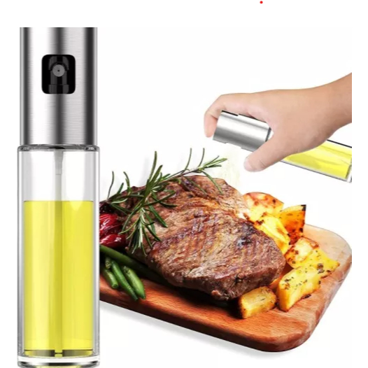 Spray 100ml Pulverizador Vidro Inox Borrifador Azeite