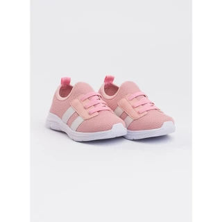 Tênis Infantil Molekada Rosa Claro Listrado Conforto