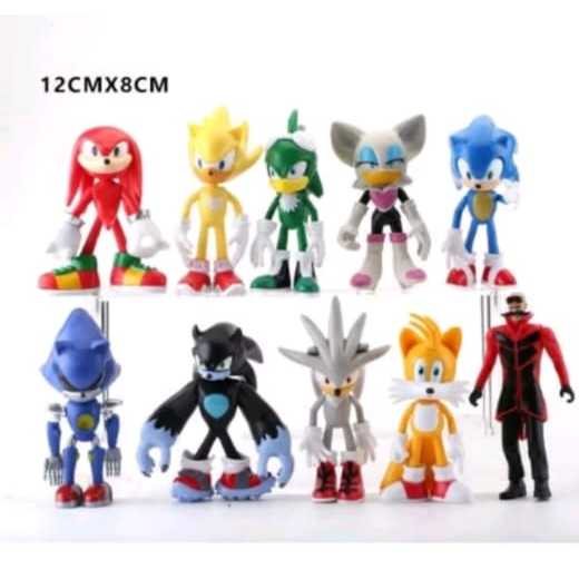 Boneco Sonic Figuras Colecionaveis grande action figuras Jet knuckles ...