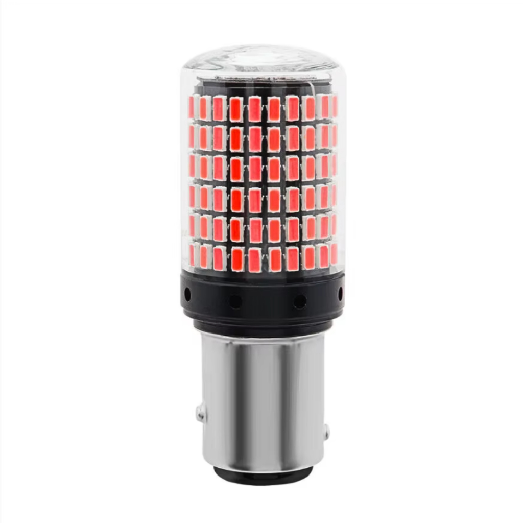 LÂMPADA LED 1157 FREIO 2 POLOS 144 Led's VERMELHO