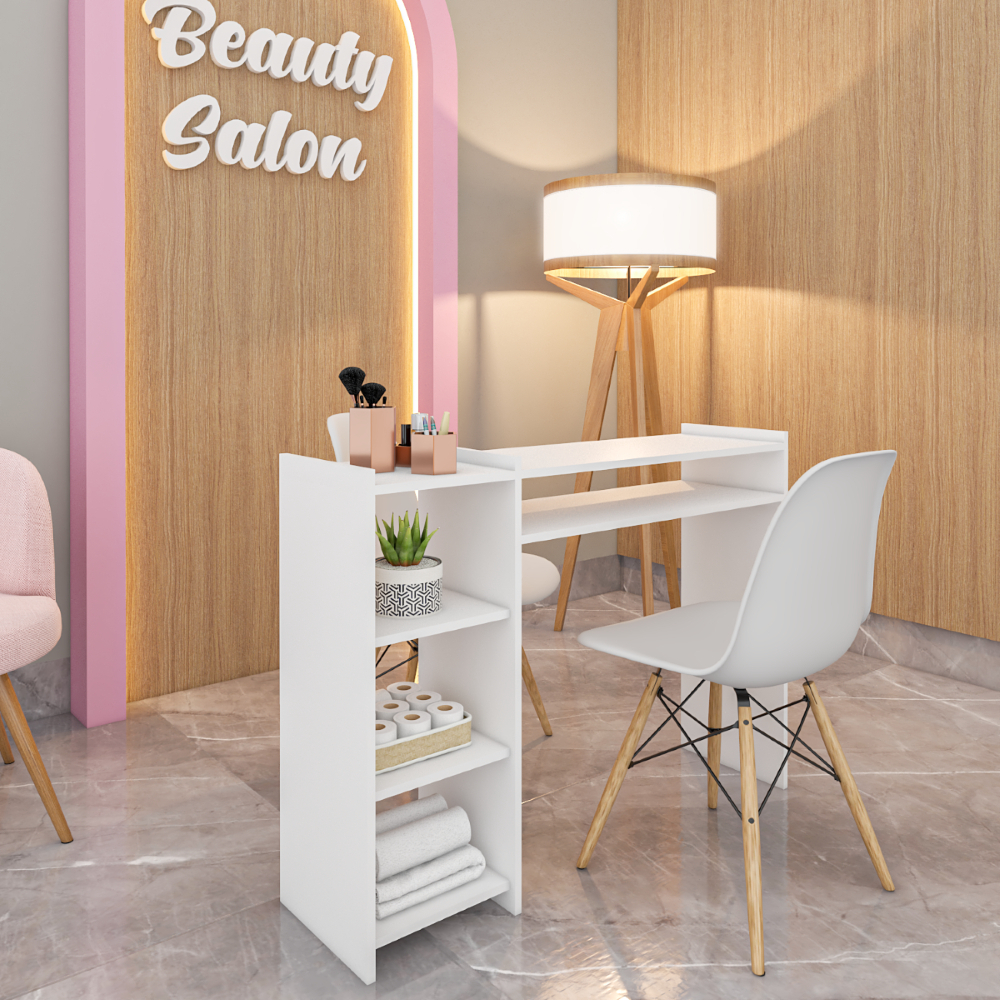 Mesa De Manicure Profissional Grande 110 Cm Aparador Unha Gel Pedicure ...