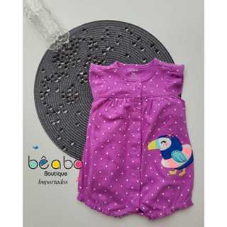 Romper Carters Manga Curta Bebê Menina Original em Oferta na Shopee