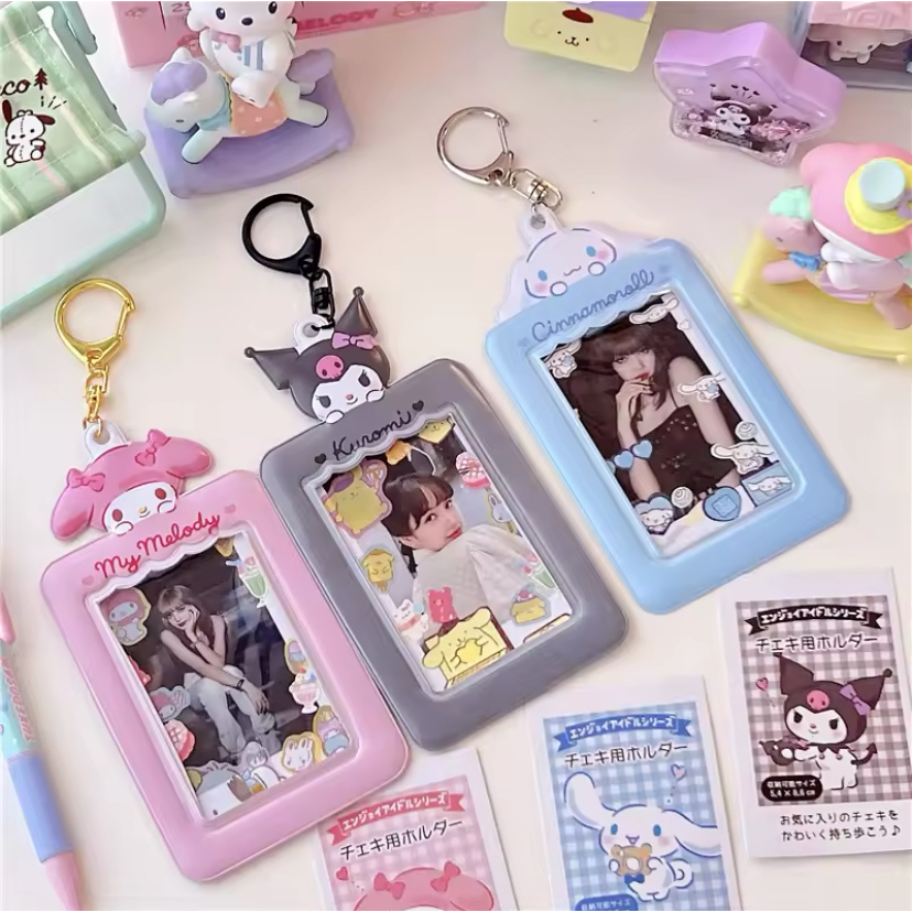 photocard holder sanrio plástico chaveiro photocard polaroid | Shopee ...