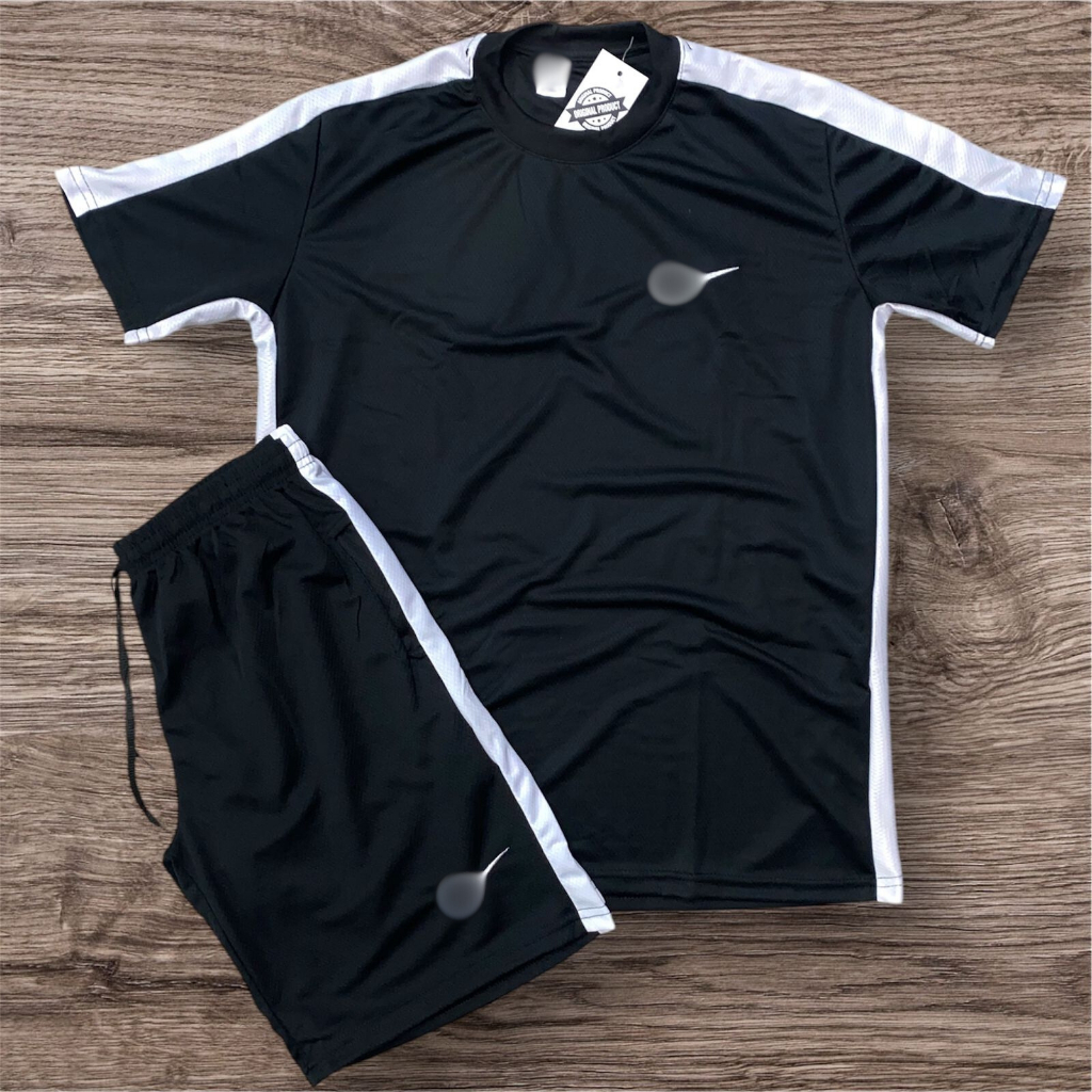 Dry-fit Camisa + Short Masculino Conjunto Bordado