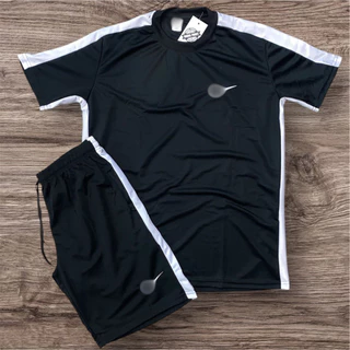 Dry-fit Camisa + Short Masculino Conjunto Bordado