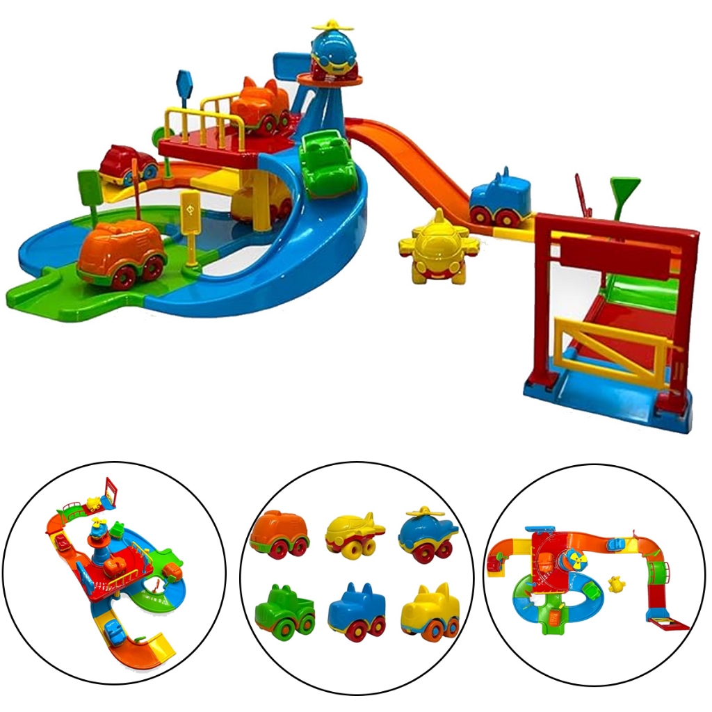 Pista De Carrinho Infantil Super Brinquedo Corrida Carros Colorido 37 ...