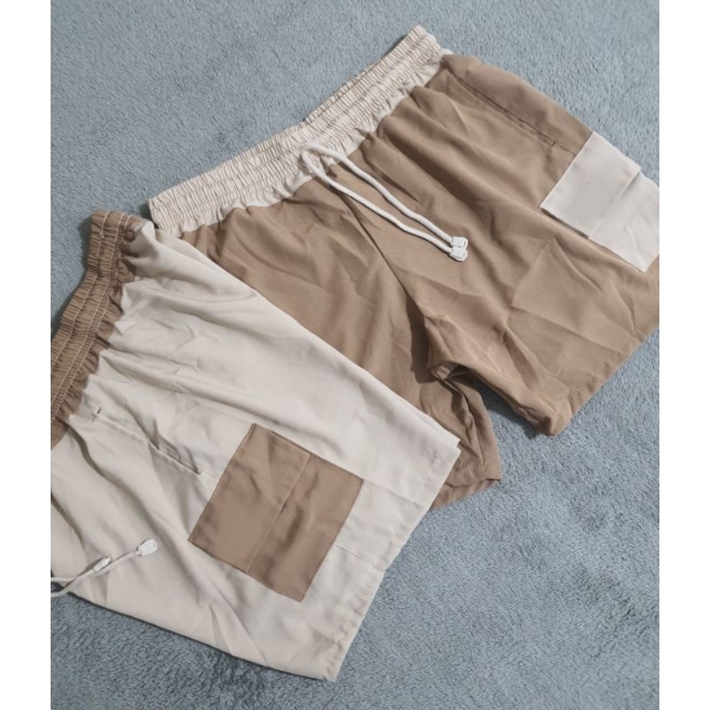 Short Elastano Masculino Cargo curto