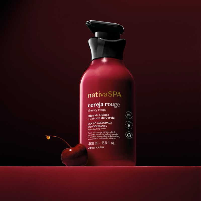 Kit Nativa Spa Cereja Rouge: Loção Corporal 400ml + Body Splash