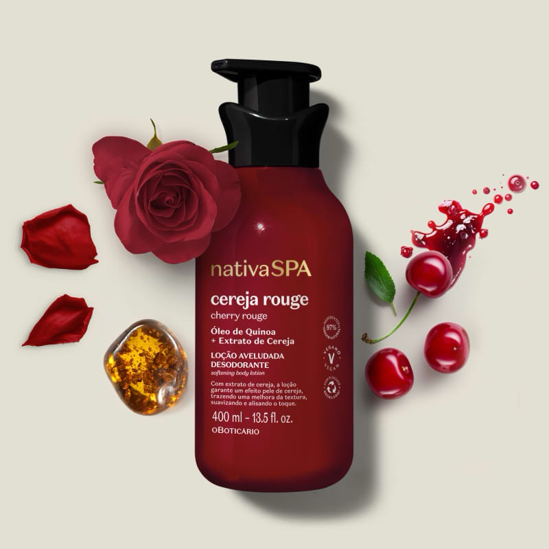 Kit Nativa Spa Cereja Rouge: Loção Corporal 400ml + Body Splash