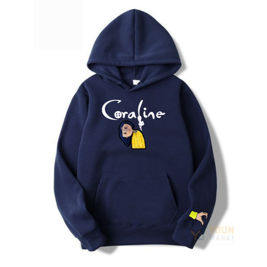 Moletom Coraline Da Mãozinha Blusa de Frio P ao GG Exclusiva Misteriosa e Elegante Coloridas com Capuz Feminina
