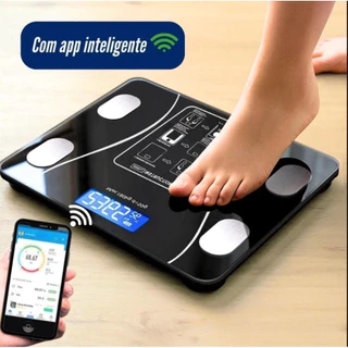 Balança Corporal Bioimpedância Profissional Bluetooth até 180kg Resultado Pelo Celular