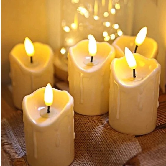 Velas Decorativas Realistas de Led Eletrônicas Amarelas para Festa ...