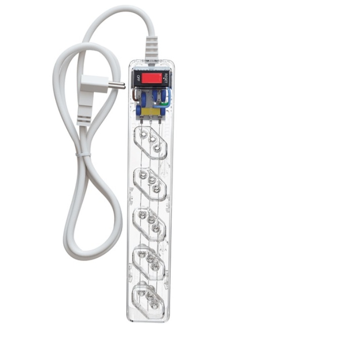 Filtro De Linha Dps Tecnologia Lcf Iclamper Energia 5 Tomada Cor Transparente