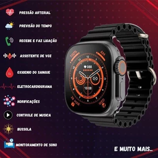 Smartwatch Original X10 Ultra Série 9 Bússola 45mm Esportivo Fitness Relógio Inteligente Para Android IOS