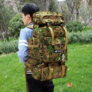 Mochila Grande Camping Camuflada Impermeável Reforçada e confortável e Espaçosa Para Trilha Acampamento Viagem Resistent
