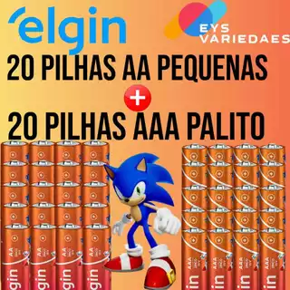 elgin Pilha AA 20 Pequena OU 20 AAA Palito