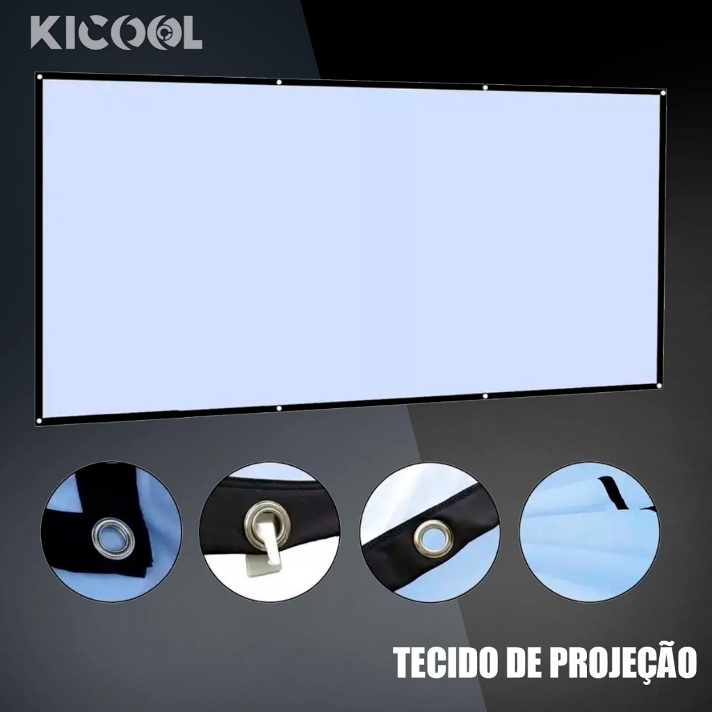 Tela De Tecido Em Poliéster Para Projeção, Frontal E Traseira | Shopee ...