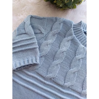 Macacão Tricot para bebê Menino Menina Saída Maternidade Tricô Enxoval Tranças