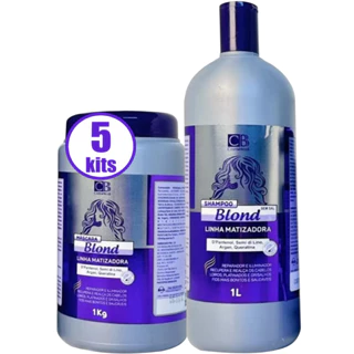 5 KIT MATIZADOR BLOND CBB COSMÉTICOS RECUPERA E REALÇA OS FIOS LOIROS