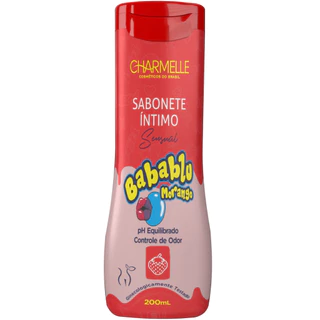 SABONETE ÍNTIMO BABABLU MORANGO CHARMELLE SENSUAL PH EQUILIBRADO